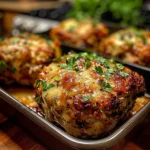 Garlic Parmesan Chicken Meatloaves – Easy & Delicious Recipe