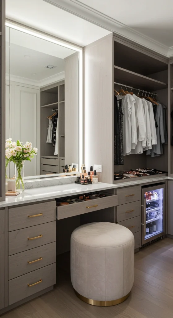 Walk-In Closet with a Vanity