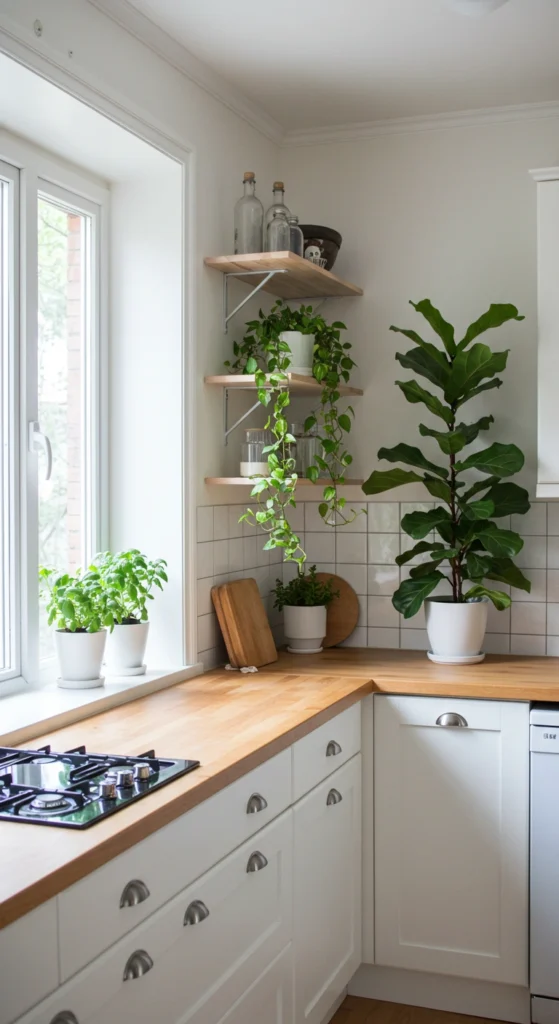 Nordic Kitchen with Plants
