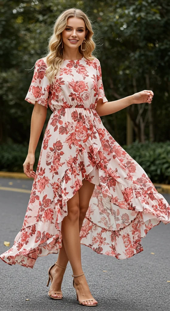 Ruffle Asymmetric Hem