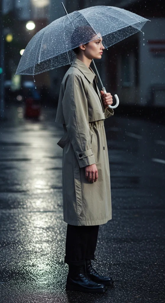 Lightweight Trench in Technical Fabric