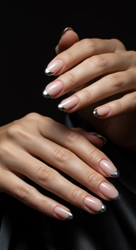 Silver-Capped Oval Nails