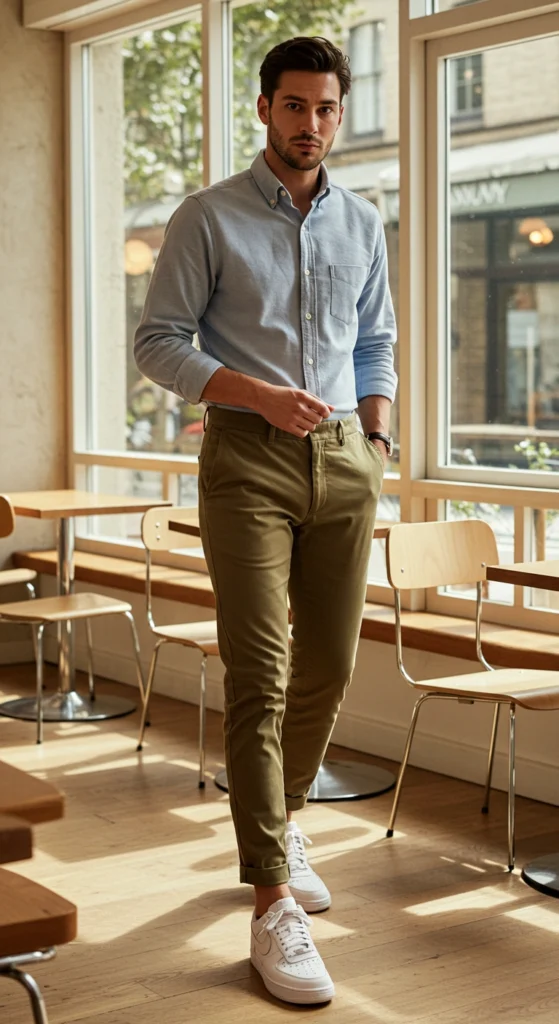 Smart Casual: Chinos and Button-Down