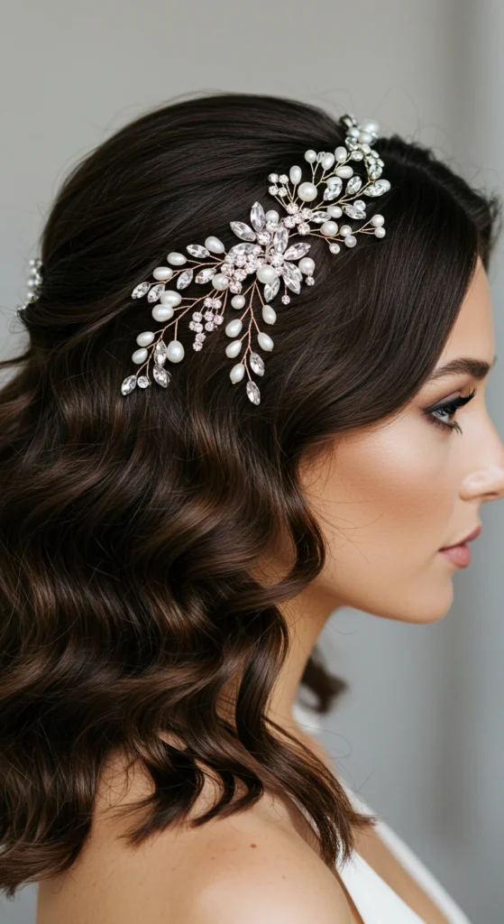 Loose Curls with Hair Accessories