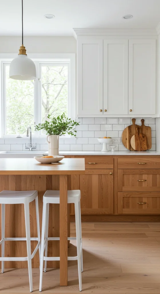 White and Wood Kitchen