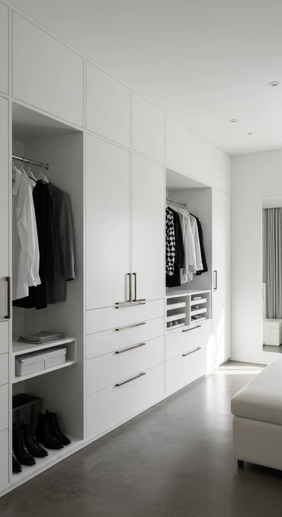 8. Minimalist Walk-In Closet