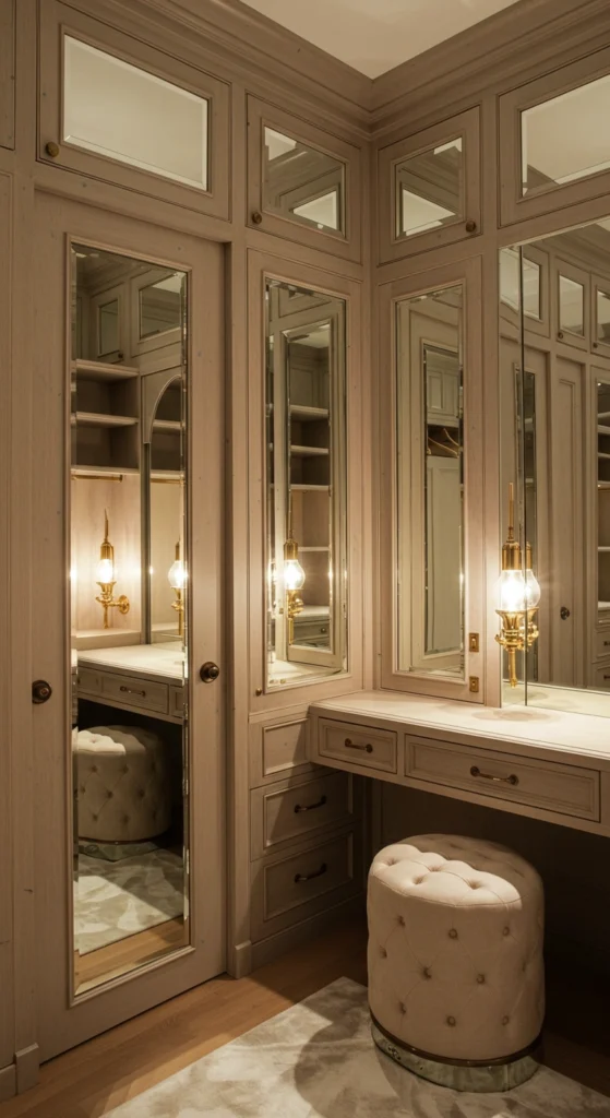 Walk-In Closet with Mirrors