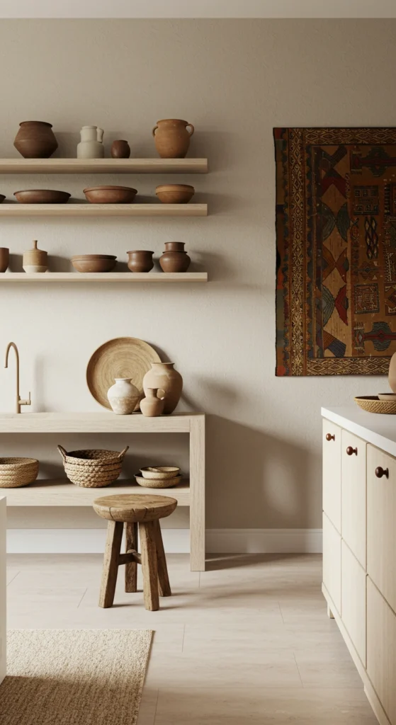                             Minimalist Afrohemian Kitchen