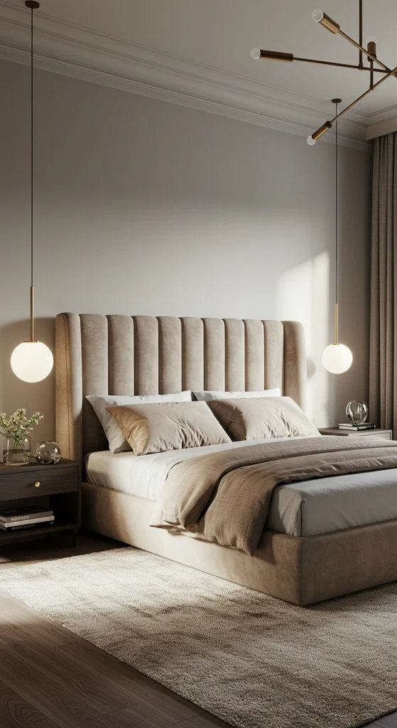 Add Beige Upholstered Headboard