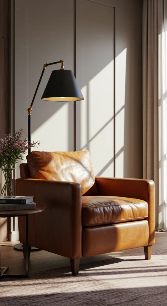 Cognac Leather Armchairs