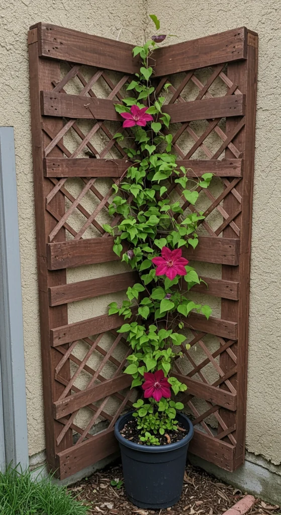 DIY Pallet Trellis