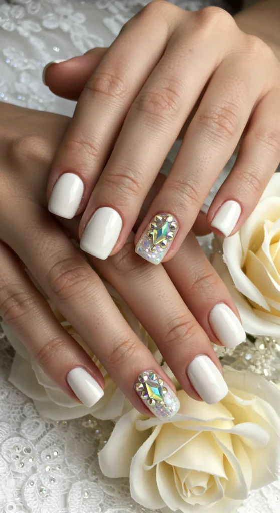 Short & Stunning: 12 Elegant Wedding Nail Designs for the Modern Bride